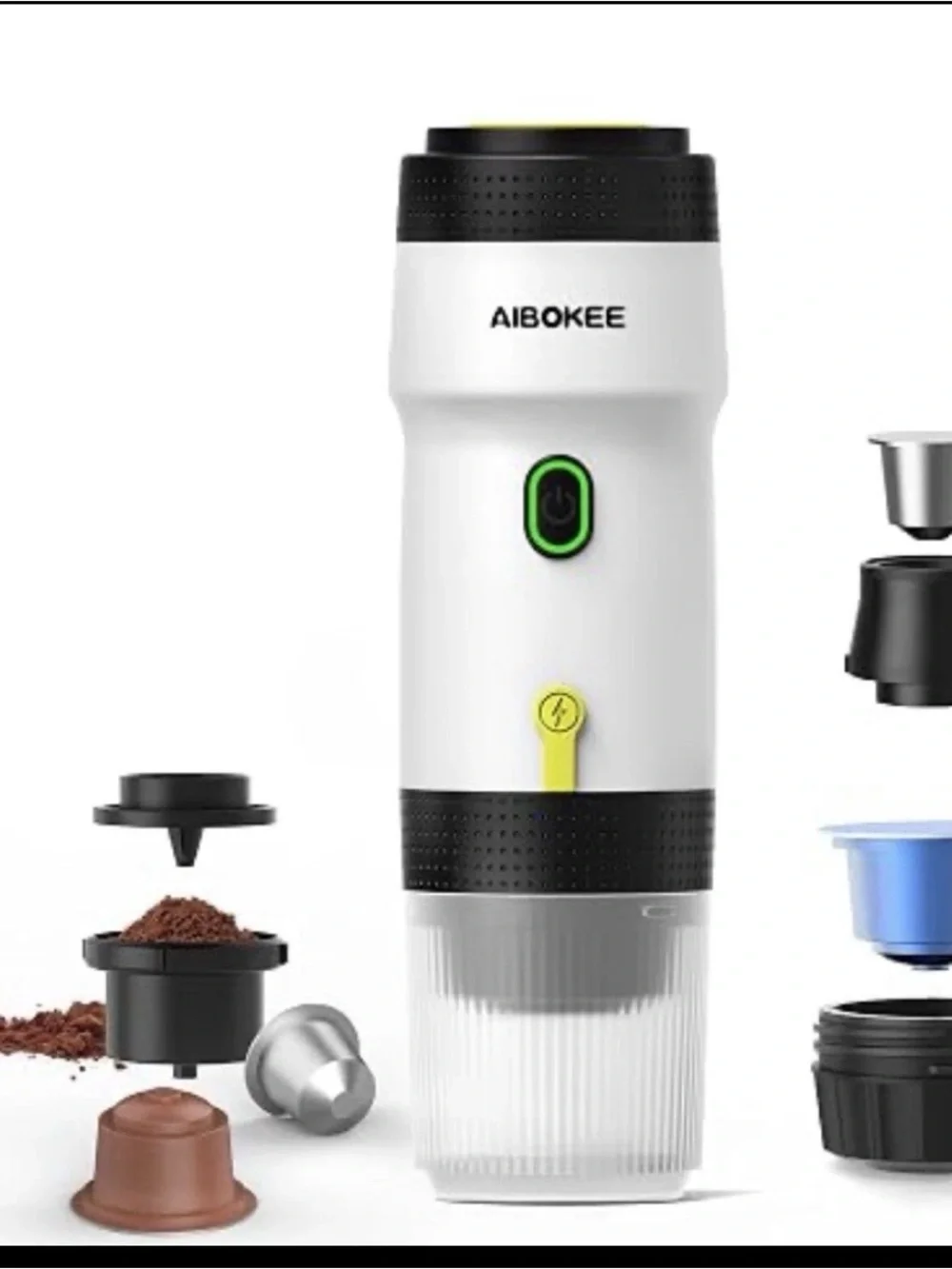 Aibokee Portable Espresso Machine 3-in-1 Self-Heating Coffee Maker 20 Bar Travel